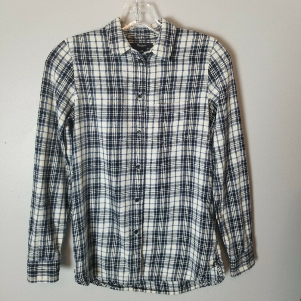 Madewell Womens Slim Boyshirt Size XS Lawton Plaid